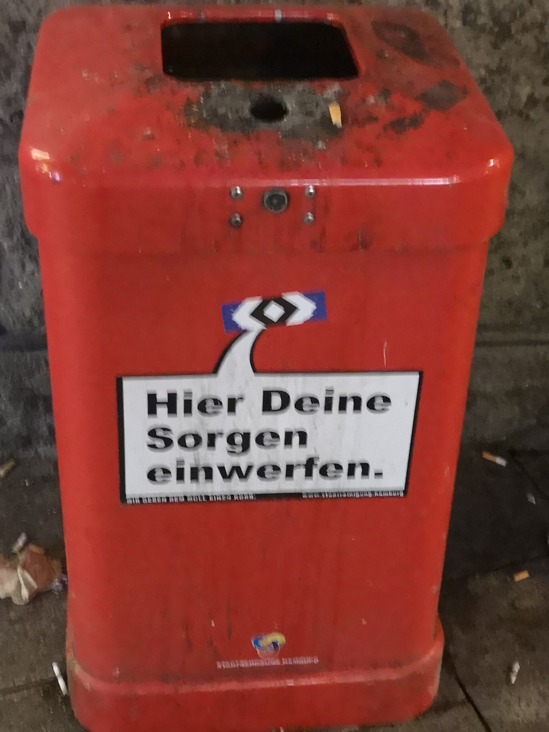 Hier können die Sorgen der Hamburger eingeworfen werden.